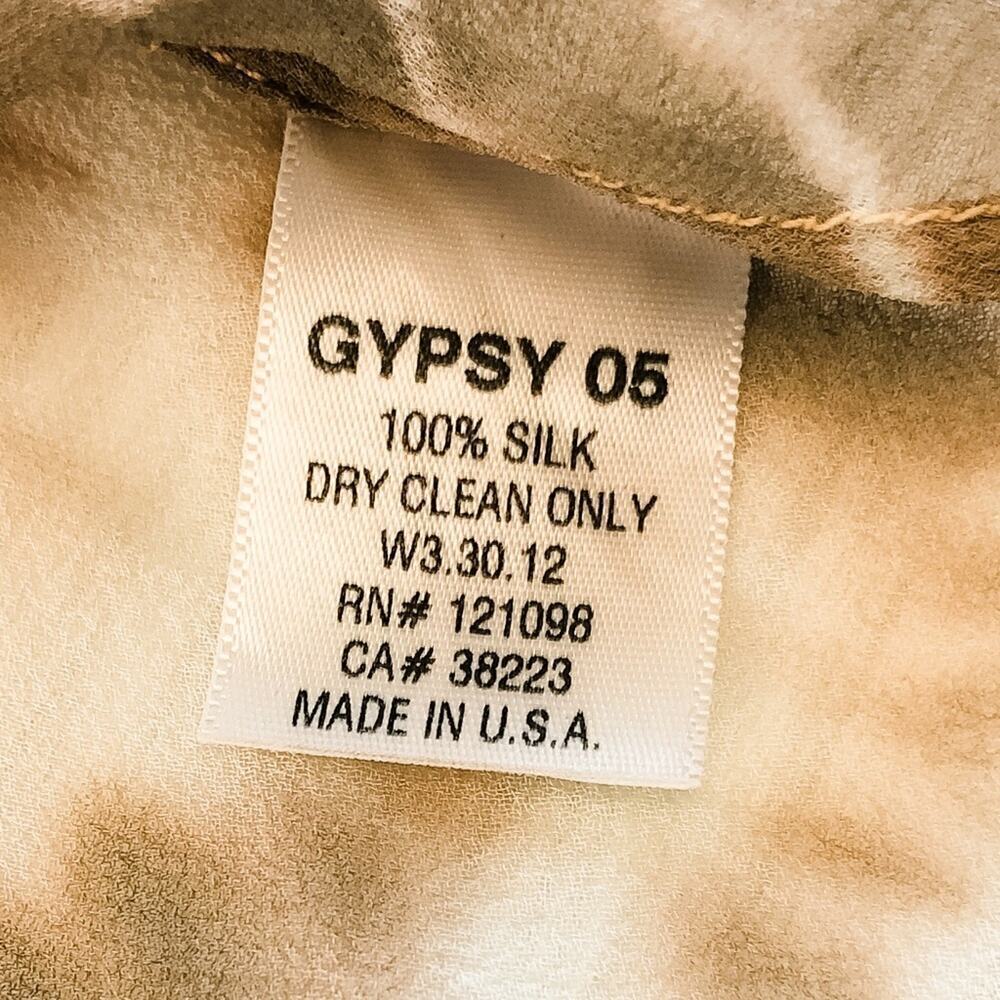 Anthropologie Gypsy 05 100% Silk Blue & Gray Ombre Slip On‎ Cover Up Size XS - Picture 6 of 7